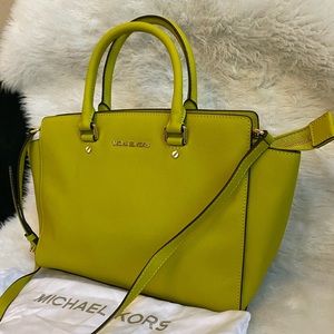 Michael Kors Selma Large Saffiano Satchel Bag
